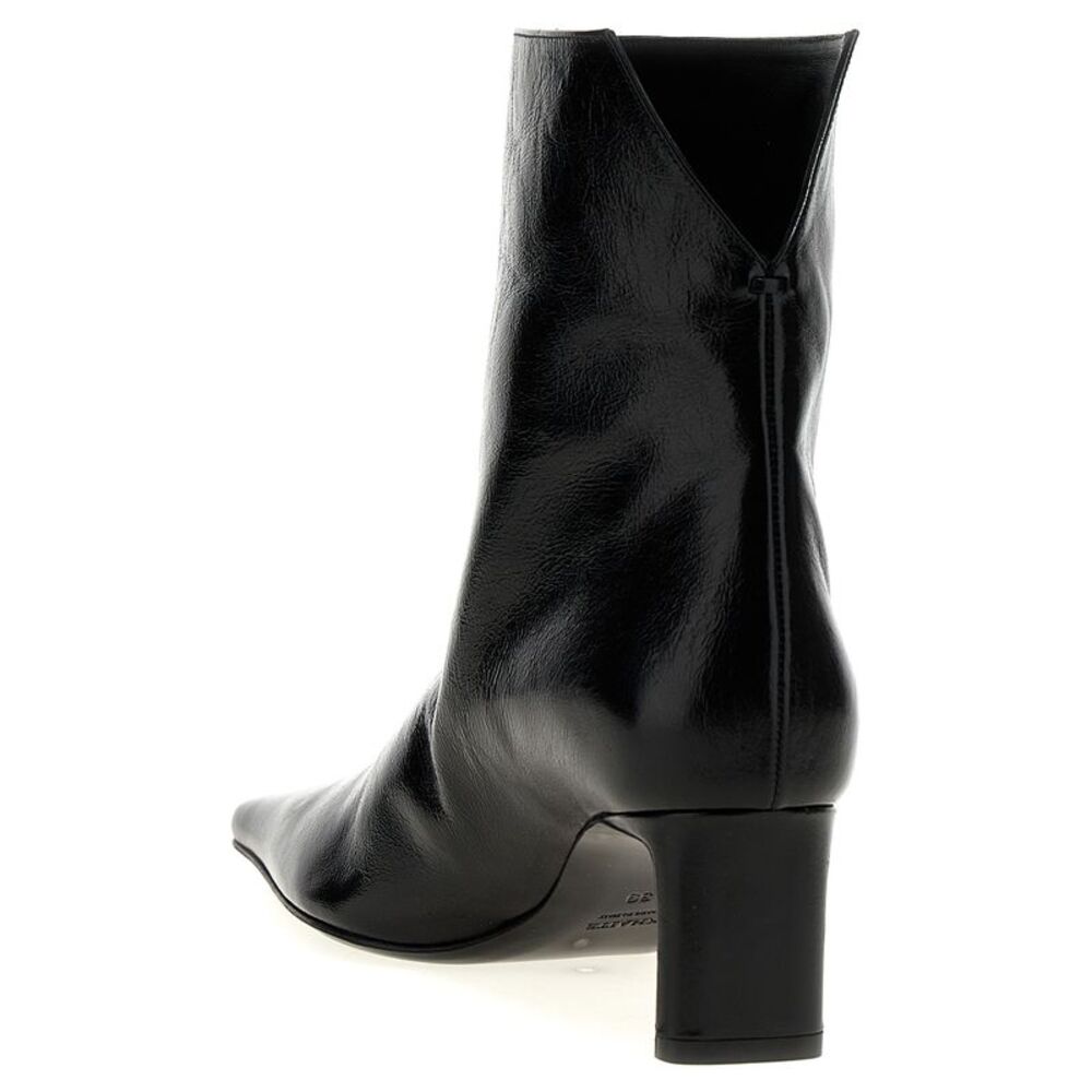 Khaite Black Calfskin Ankle Women's Boots - Picture 3 of 4